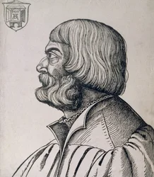 Profilporträt von Albrecht Dürer (1471-1528), 1527